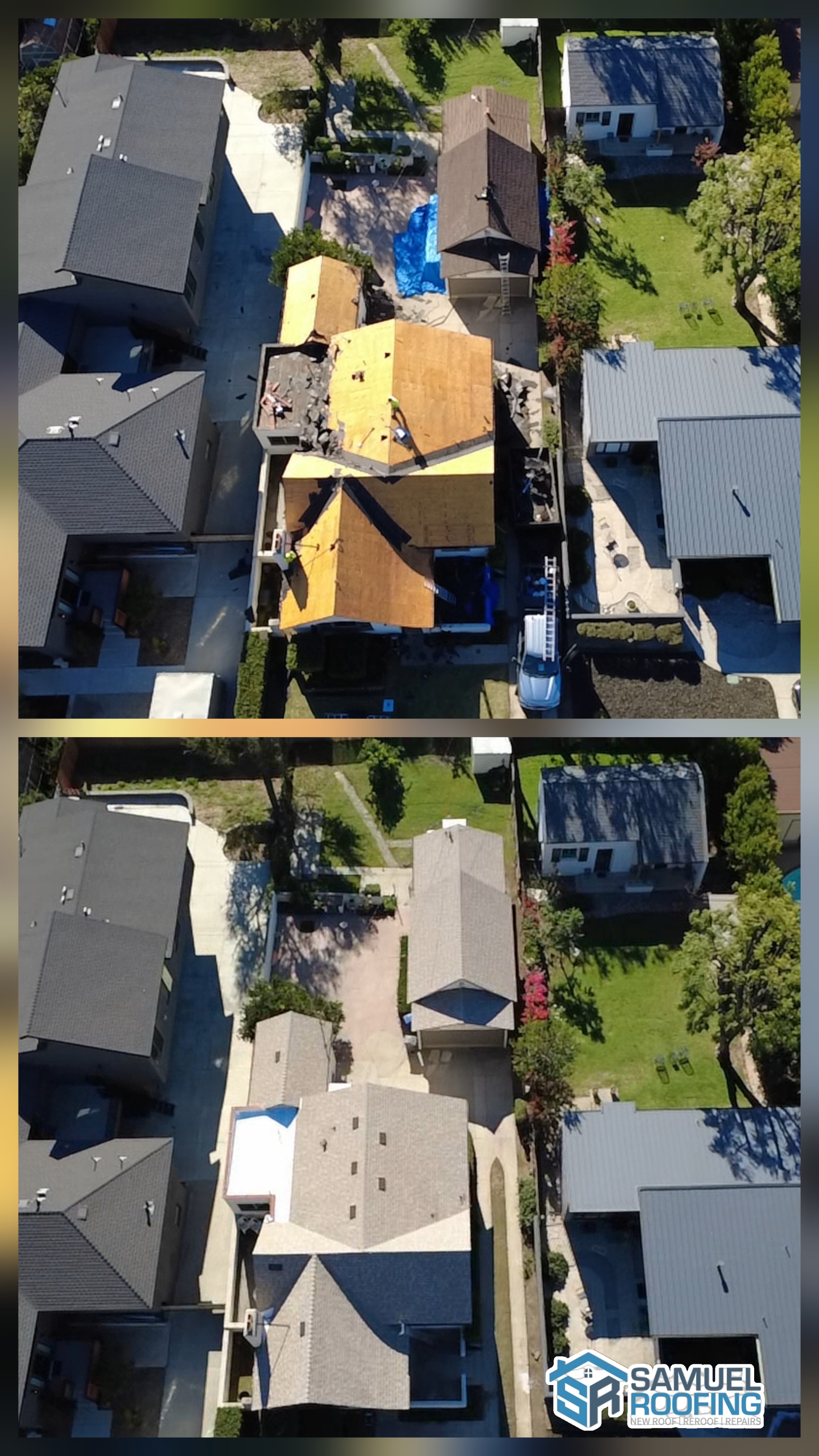 Wood deck inspection on a Reseda re-roof, Los Angeles — Samuel Roofing Inc.